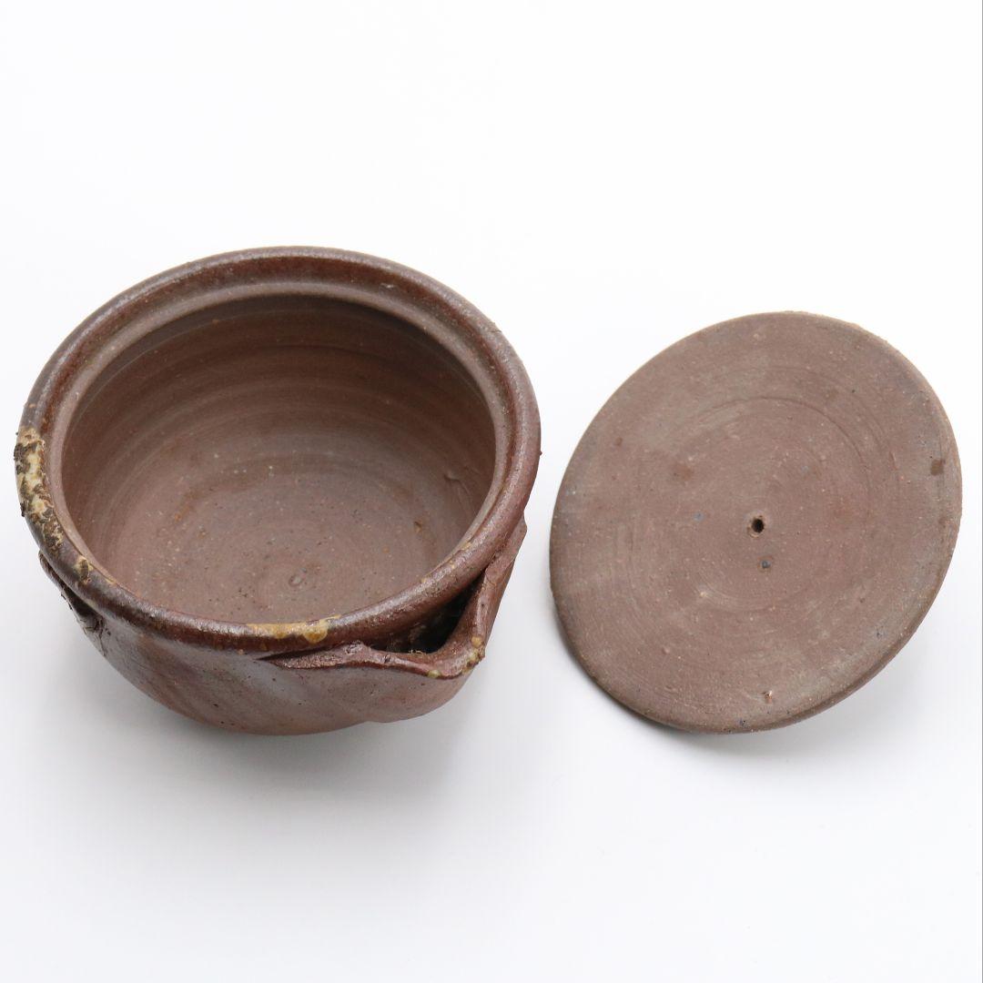 備前焼 宝瓶 在銘 煎茶道具 茶器 共箱　SX307　NT2