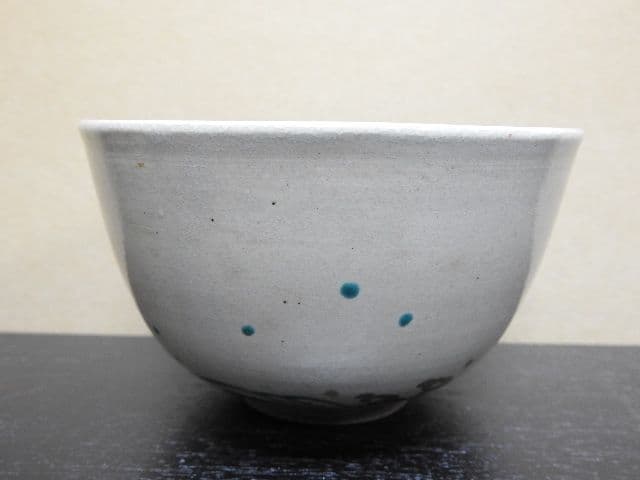 古清水茶碗　日之出鶴　保存箱有　M１３２７