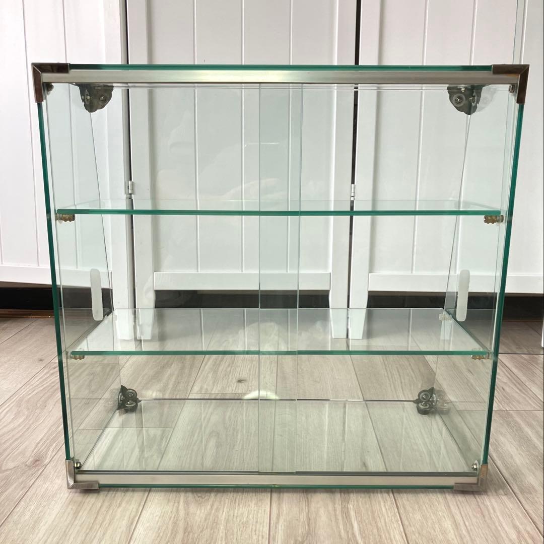 最終値下げ 美品 卓上ガラスケース 昭和レトロ ショーケース 全面ガラス 古道具