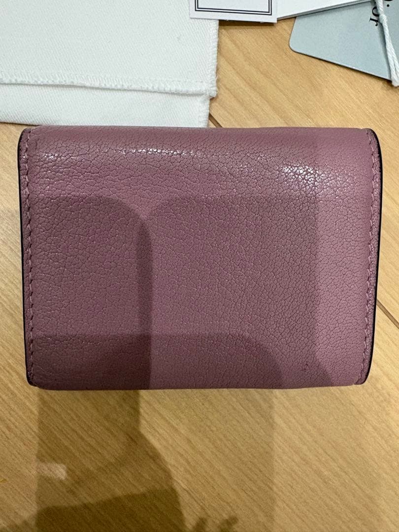 Dior ピンクレザー三つ折り財布