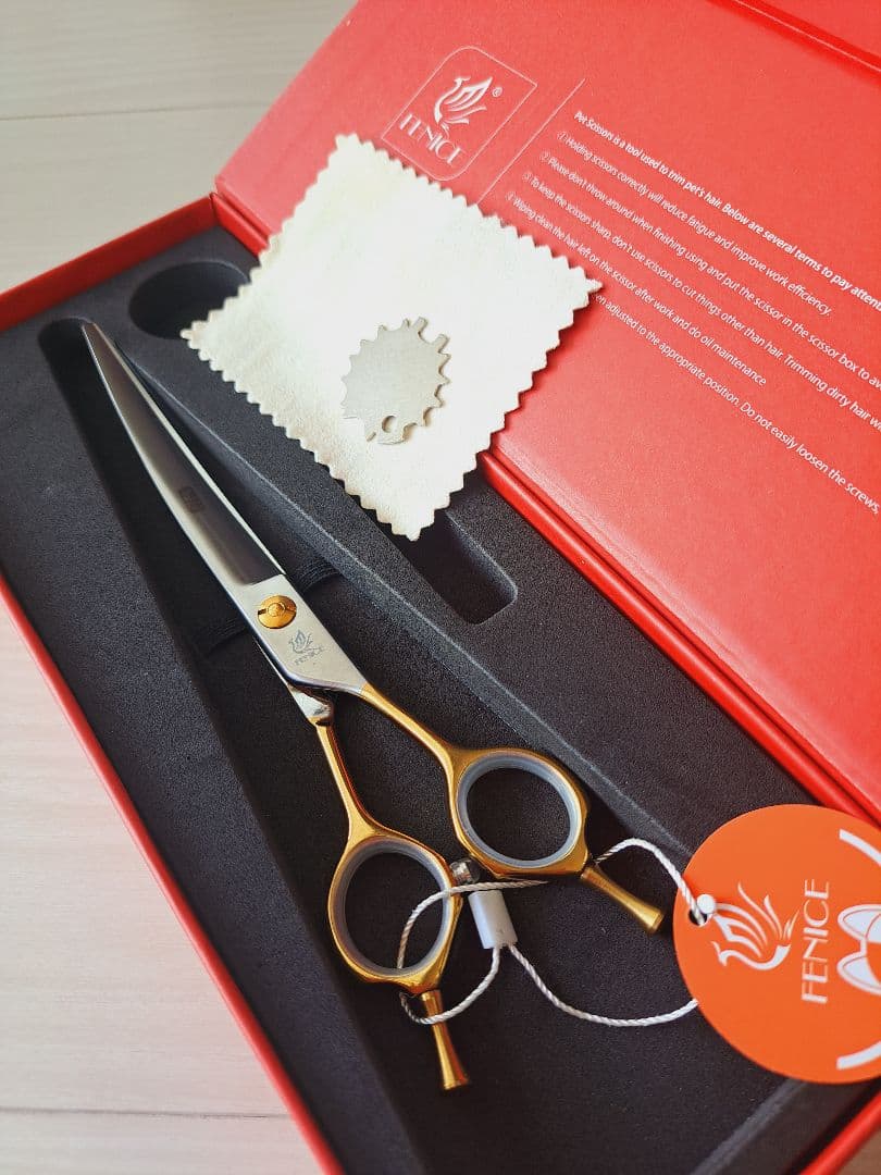 新品★フェニーチェ カーブシザー★7in トリミングシザー