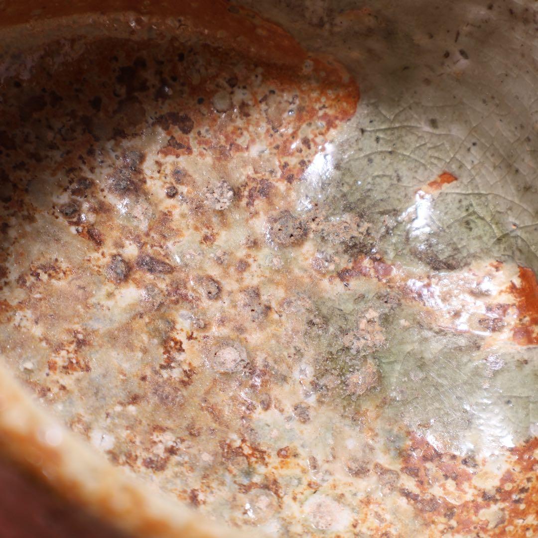 【抹茶碗】　信楽　直方　共箱　銘雪片　茶道　R1527お16