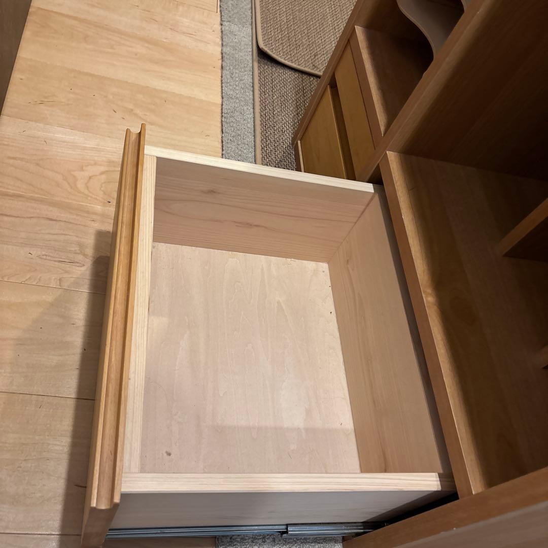 ベルメゾン　ランドセルラック　木製オープンシェルフ 引き出し付き