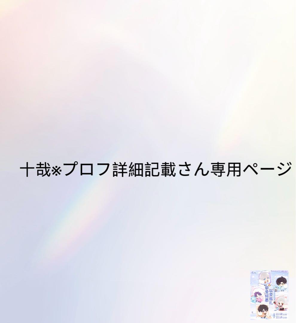 十哉※プロフ詳細記載さん専用ページ