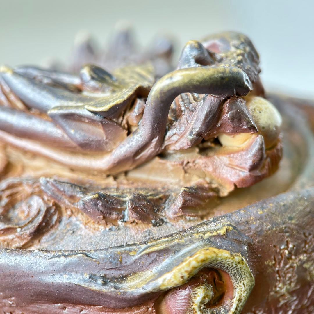 石田安弘 備前焼龍宝瓶 般若心经 人気作者 急須 共箱 共布 茶注 煎茶 茶道具