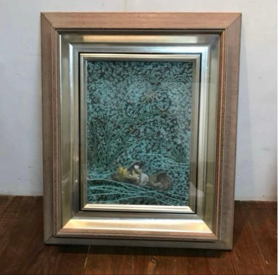 美品　常雄　額入り絵画　水鳥　落ち着いた色合いが素敵な　表現が丁寧で奥深い　壁掛