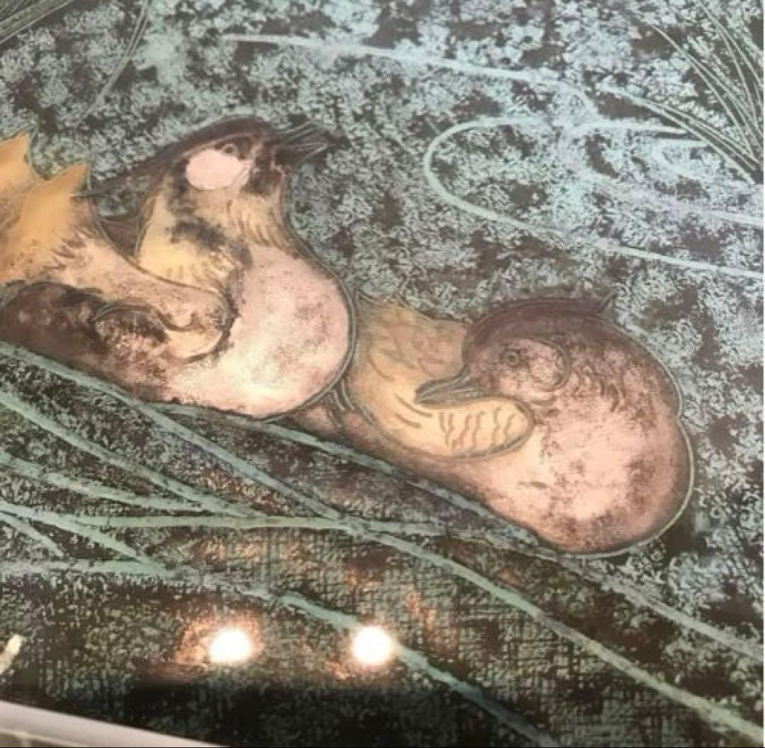 美品　常雄　額入り絵画　水鳥　落ち着いた色合いが素敵な　表現が丁寧で奥深い　壁掛