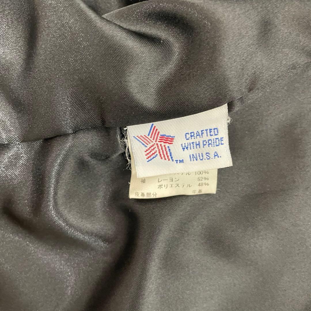 knmen129-0747 ショット　メルトン　CPO ジャケット36 ブラック