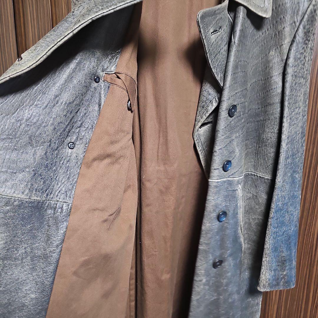 Yohji Yamamoto╱赤ラベル　ダブル レザーコート