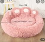 XLサイズ 肉球型ピンクベッド