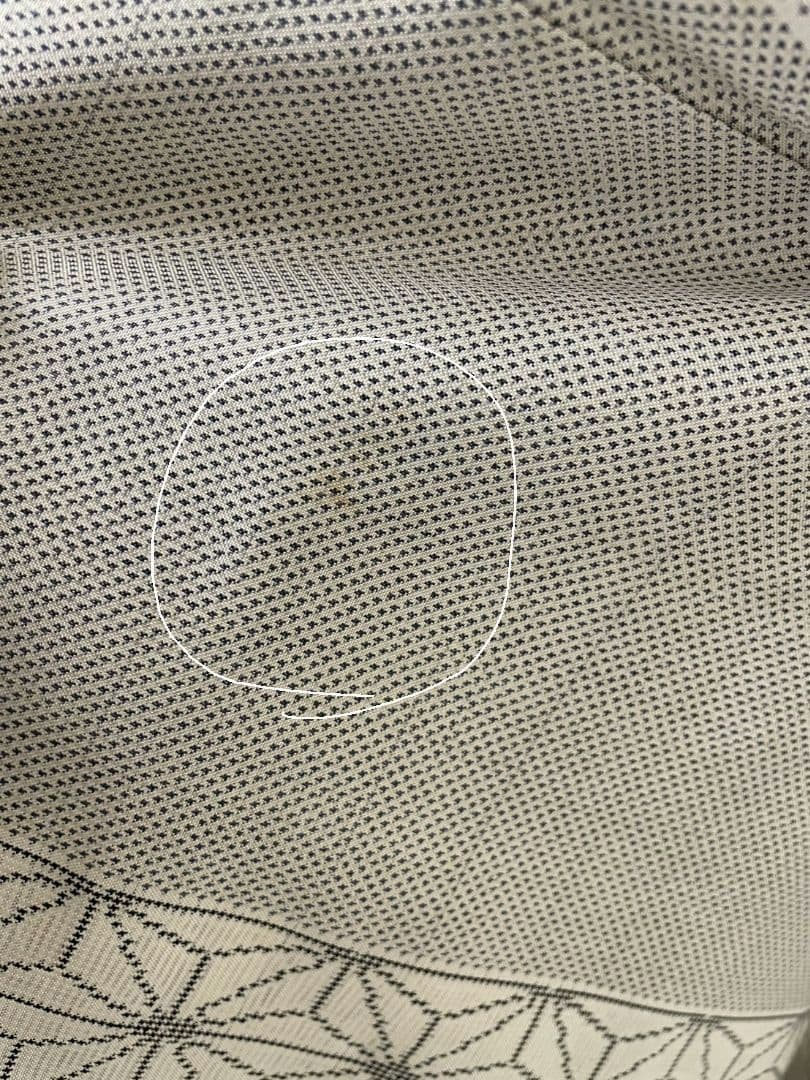 お見分け済　正絹袷　本場白大島紬単品