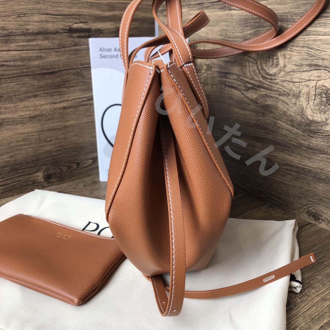 POLÈNE ブラウン トートバッグ ポーチ付き