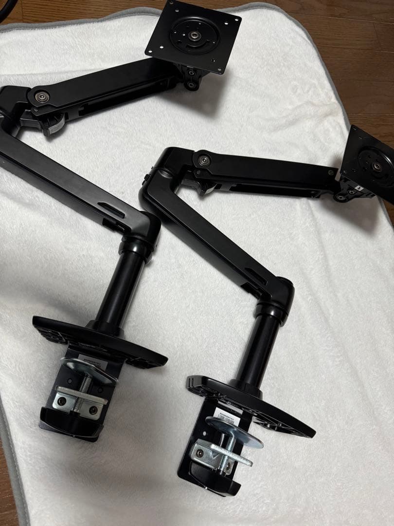 ブラック モニターアーム 2本セット