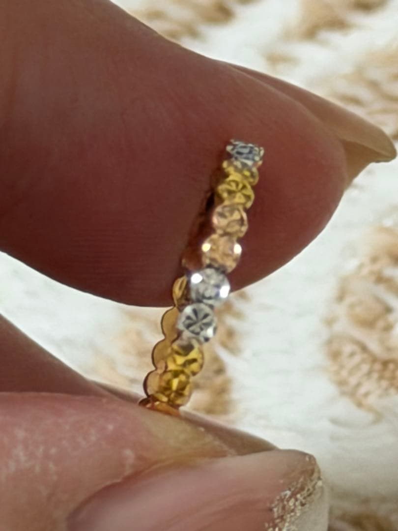 ゴールド フラワーモチーフリング 箱付き