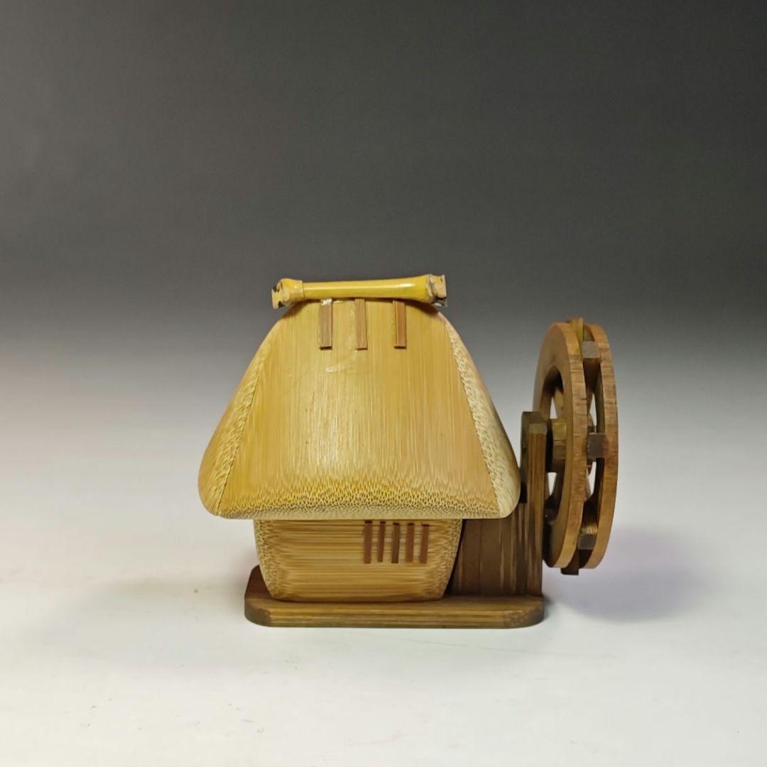 イ744 香合『加州　清水晃樹』『大名竹　水車　葛屋　香合　共箱』茶道具