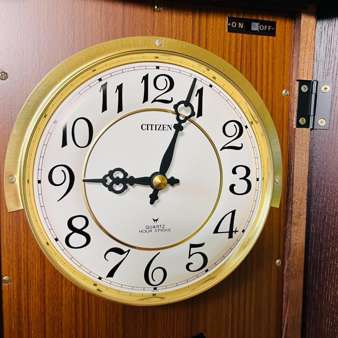 【未使用現状品】CITIZEN QUARTZ HOUR STRIKE 掛け時計