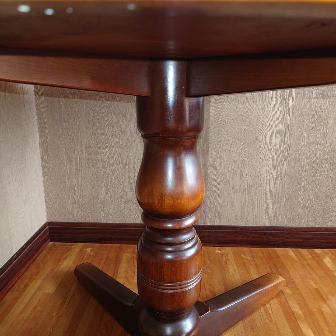 【飛騨産業】天然木カバ製円形ダイニングテーブル【梱包・発送たのメル便】