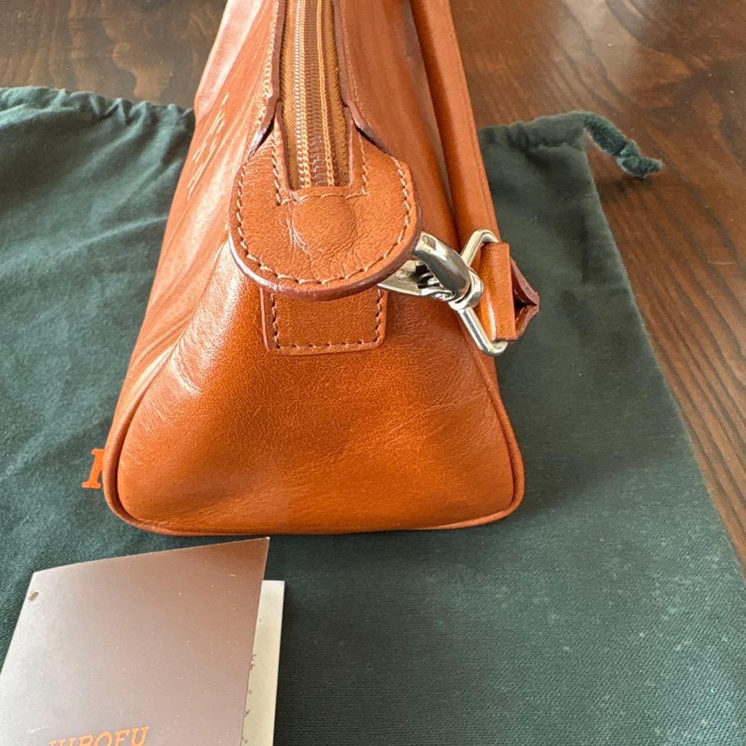 HIROFU ヒロフ レザーハンドバッグ 本革 品番03935 保存袋付