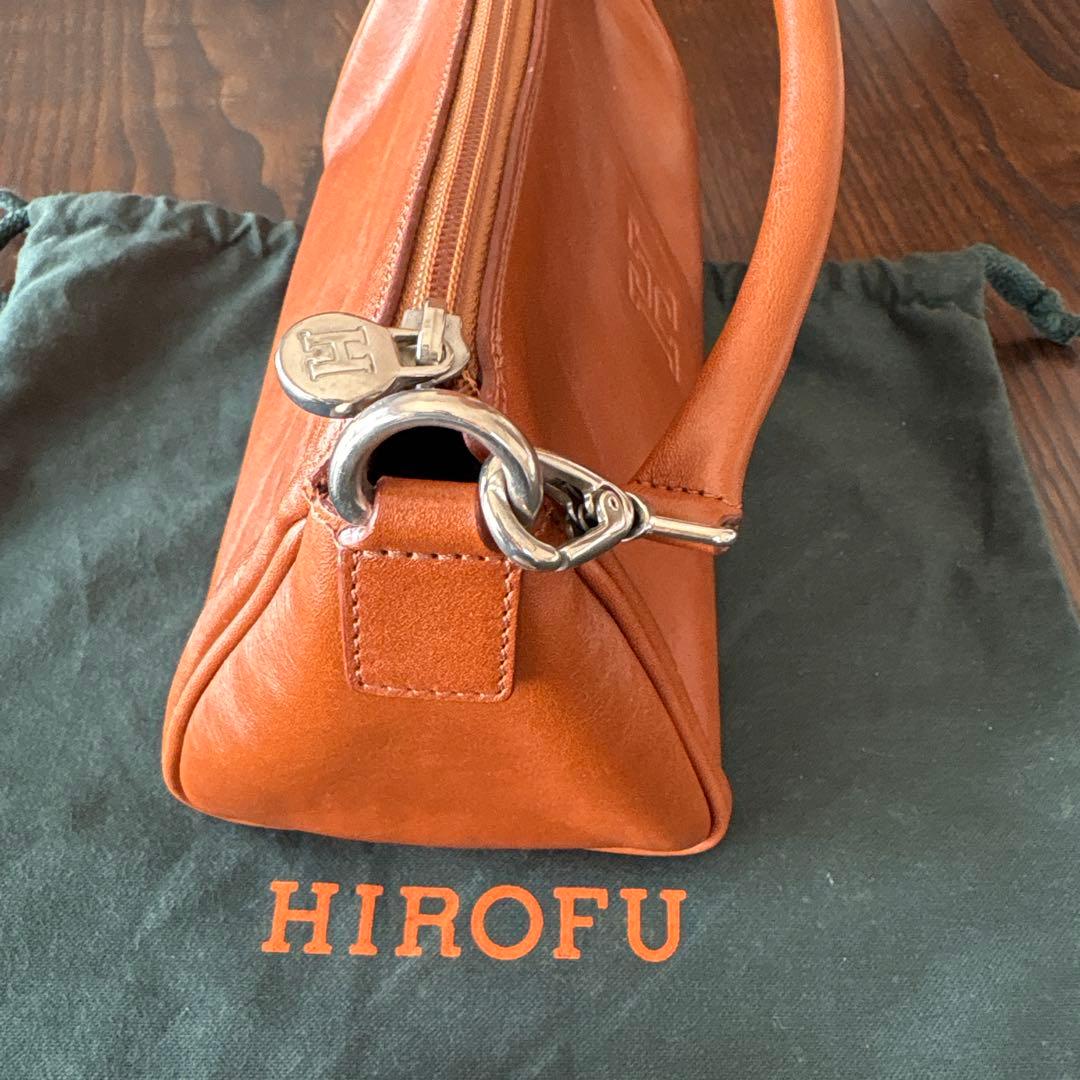HIROFU ヒロフ レザーハンドバッグ 本革 品番03935 保存袋付