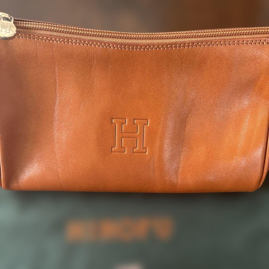 HIROFU ヒロフ レザーハンドバッグ 本革 品番03935 保存袋付