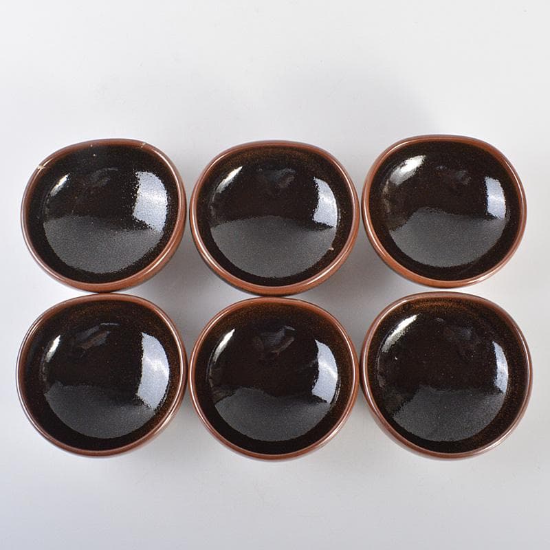 茶道具　桃の里窯　藤原敬介（恭助）作　天目向付　共箱　V　R6698F