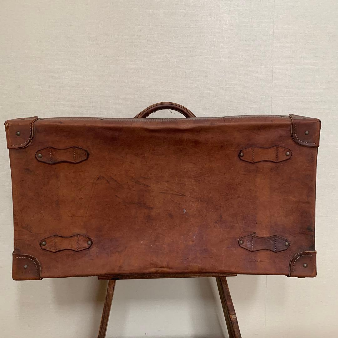 アンティーク/革トランク/重厚/収納ケース/ヴィンテージ/オブジェ/本日限定価格