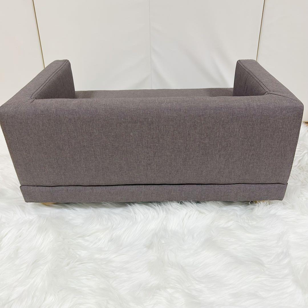 犬猫　ソファー　取り外し可　洗える　グレー　北欧　ペットソファー　子供用ソファー