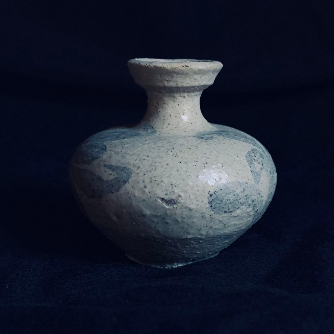 カケあり 高麗青磁鉄絵唐草紋 花瓶 花器 陶磁器 朝鮮 古美術 李朝 高麗