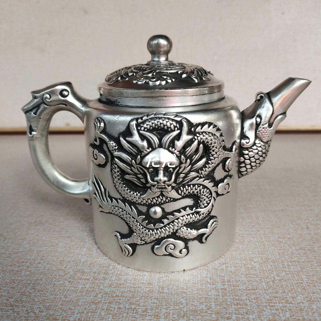 銅器 茶道具 龍鳳茶壺 煎茶器 装飾品 工芸品 置物