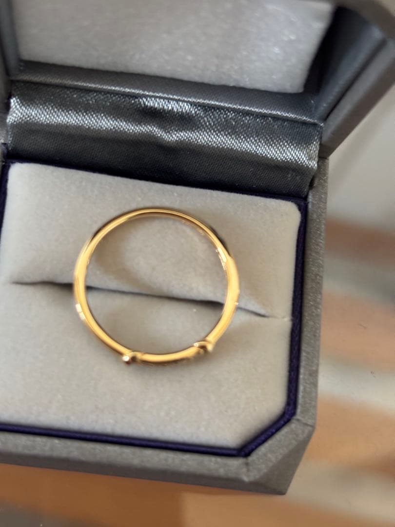 【こな】スタージュエリー　k18 ムーン　ダイヤモンドリング　13号