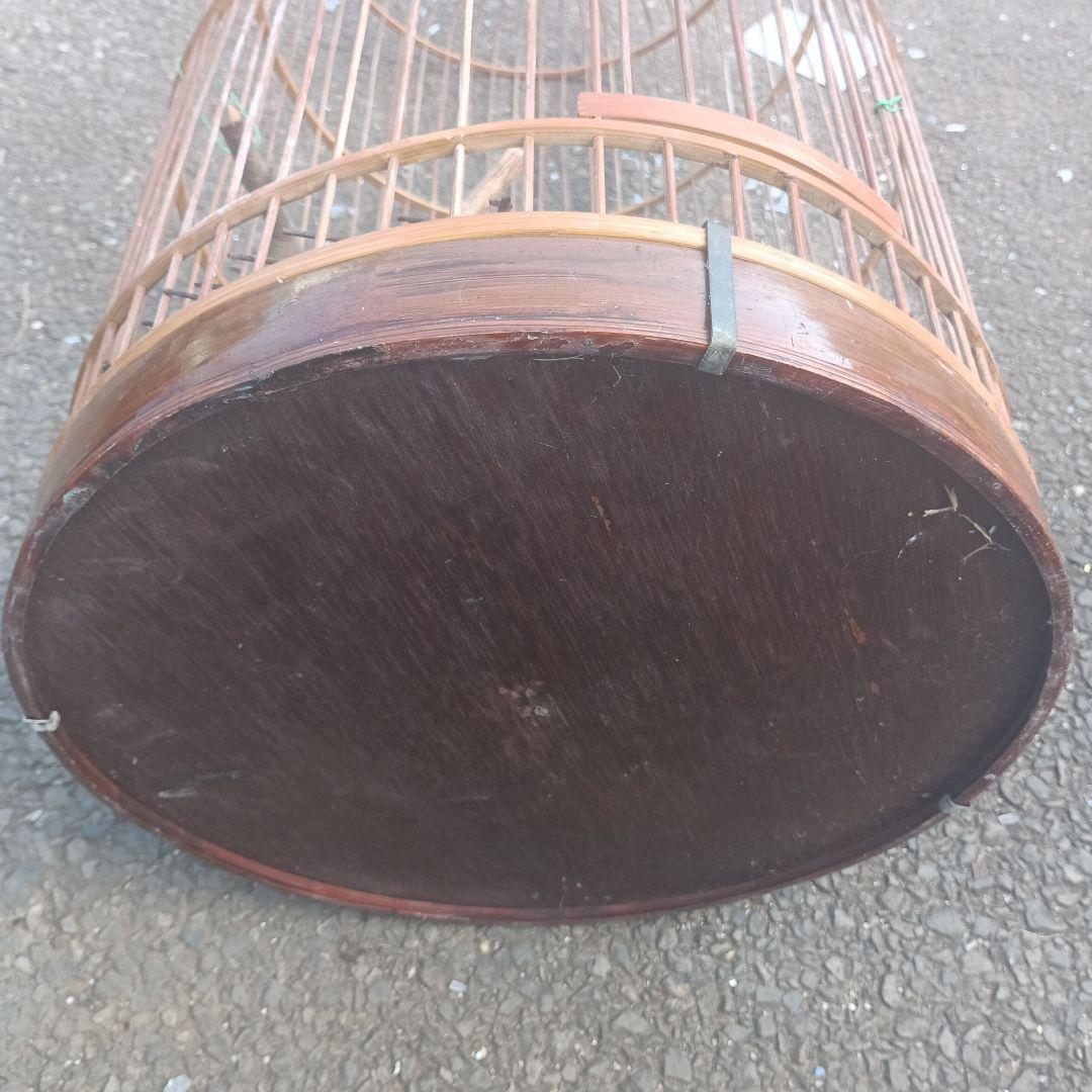 5133）木製鳥かご　吊り下げタイプ　高さ８３．５ｃｍ　大型