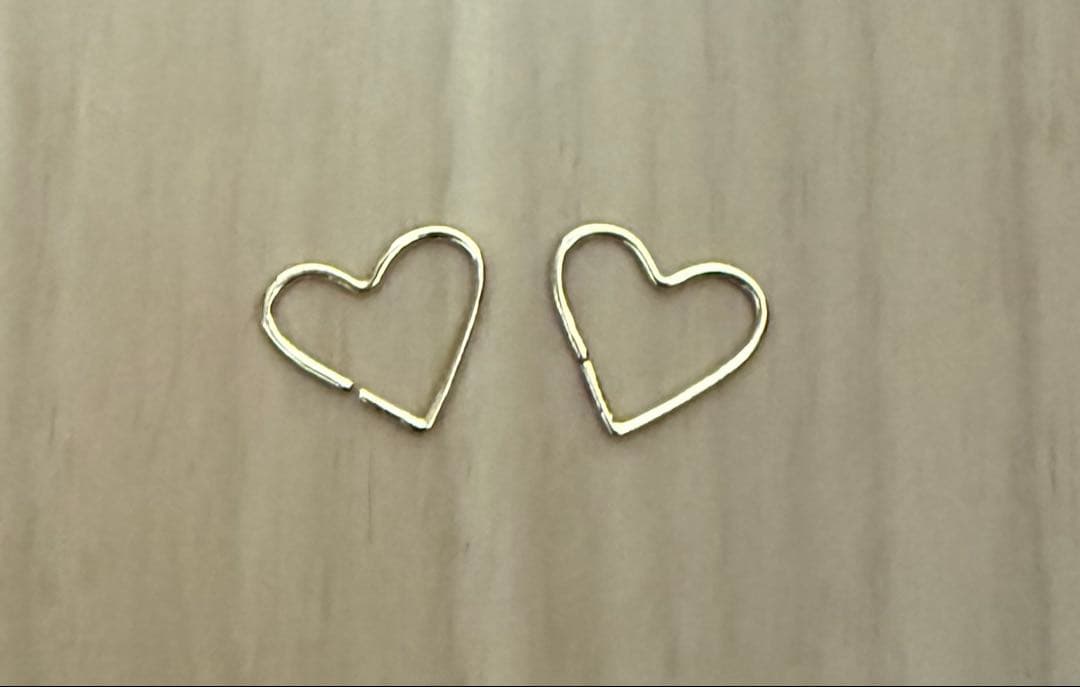 SEA 14K ハートフープピアス(両耳用)