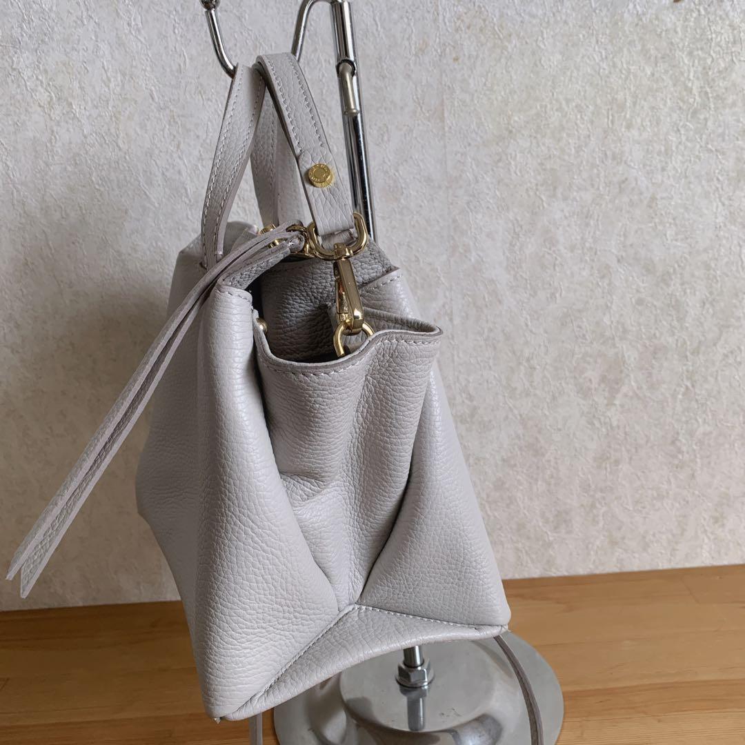 ジャンニキャリーニ　オリガミ　S グレー　ショルダーバッグ　2way 阪急百貨店