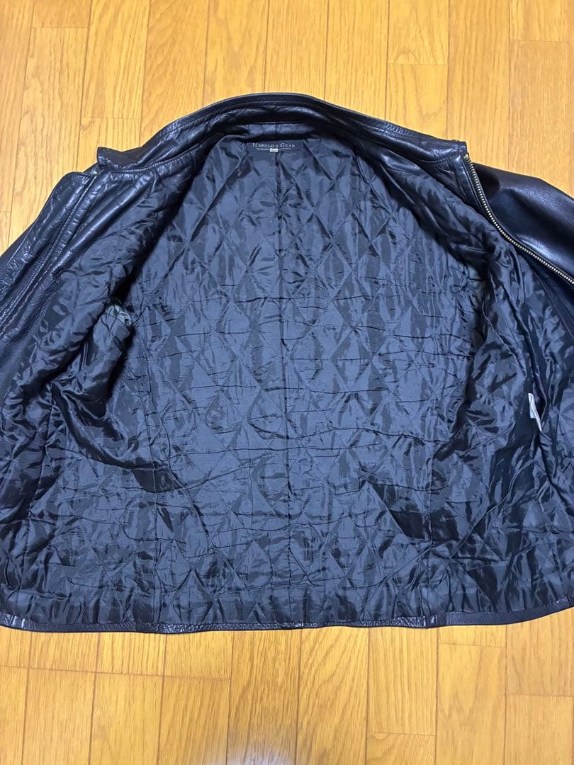 やす【HAROLD'S GEAR 】ブラック シングルライダースM\"牛革\"