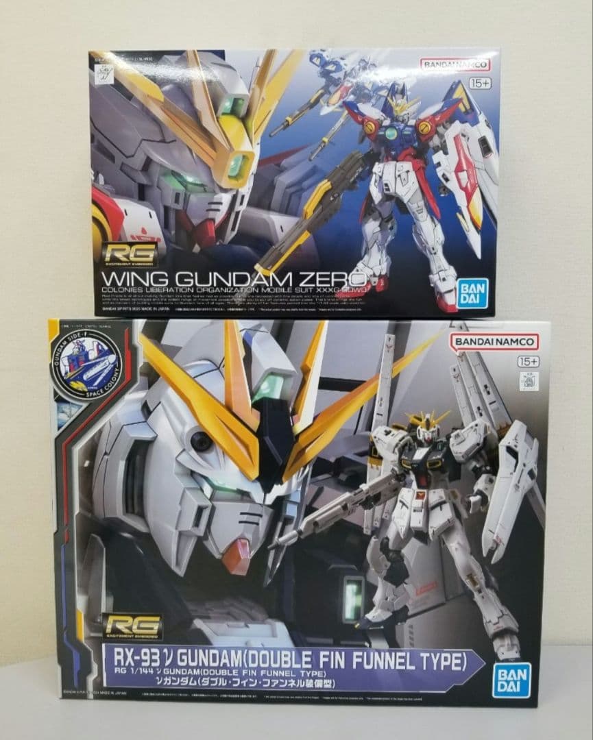 RG 1/144 ウイングガンダムゼロ　RG νガンダムダブルフィンファンネル
