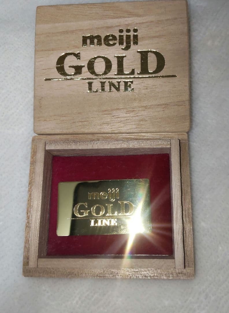 株式会社明治　GOLDLINE　プレート　K24　全重量6g　懸賞当選品　非売品