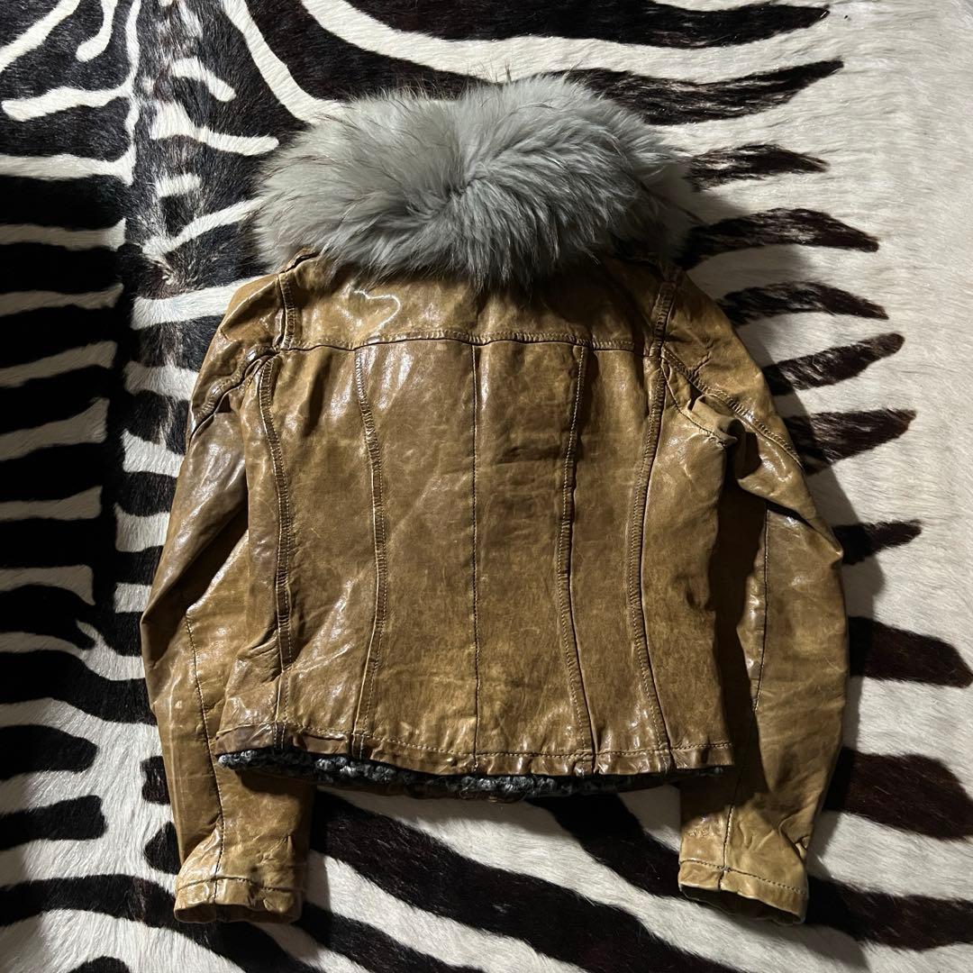 ジャケット・アウター GIORGIO BRATO fur lamb leather jacket