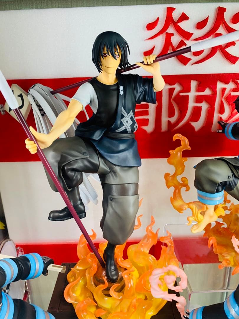 【ジオラマ背景付】コトブキヤ 炎炎ノ消防隊　4体セット　限定パーツ3体付き