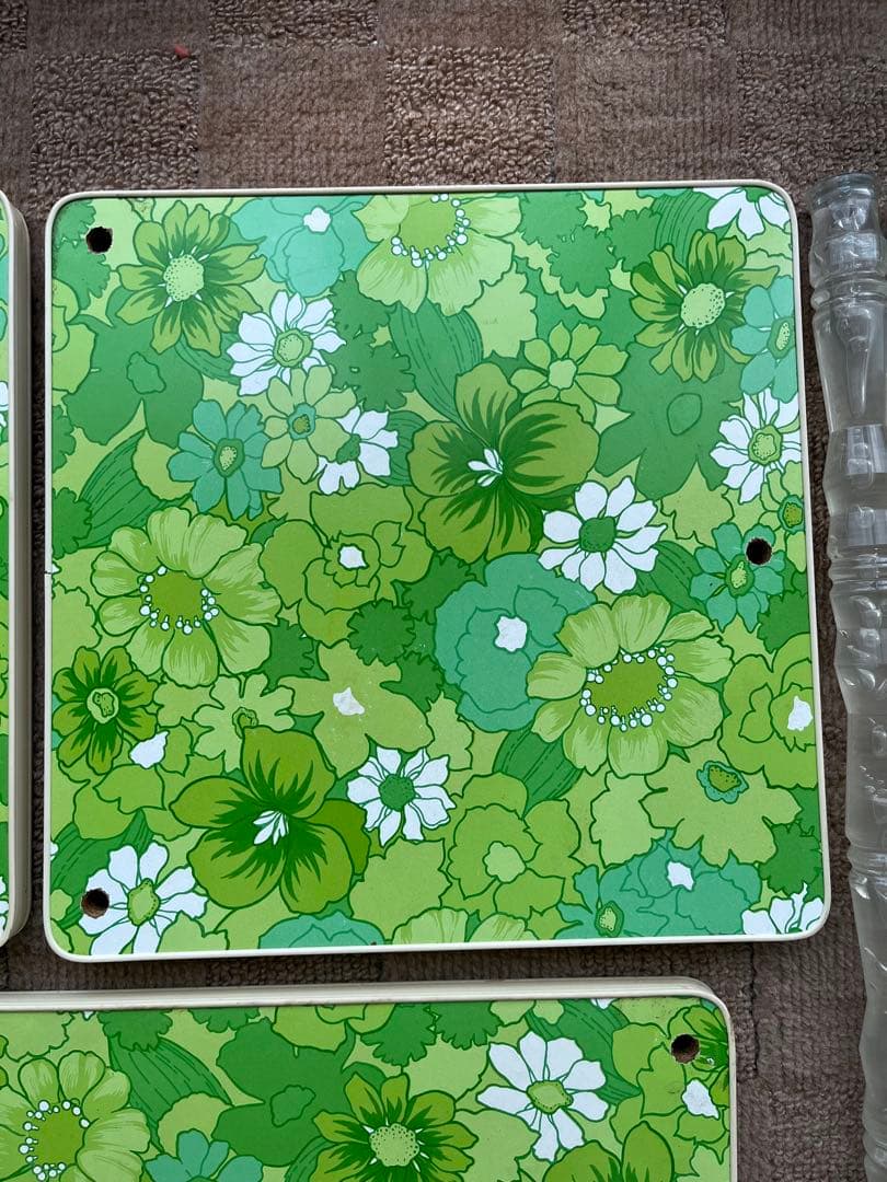 花柄 サイドテーブル 花台 飾り棚 レトロポップ 昭和レトロ