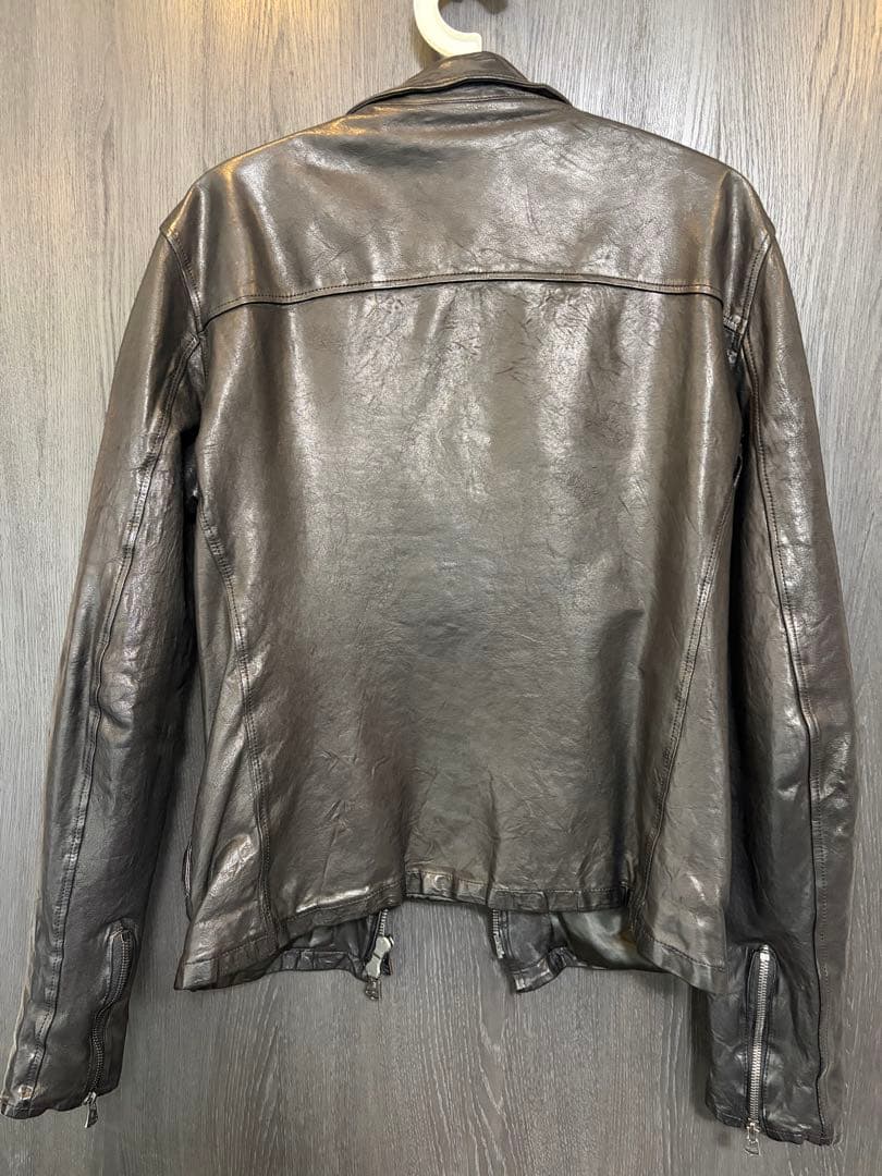 バックラッシュ 黒 0.6mmイタリアンショルダーシングルライダースMサイズ