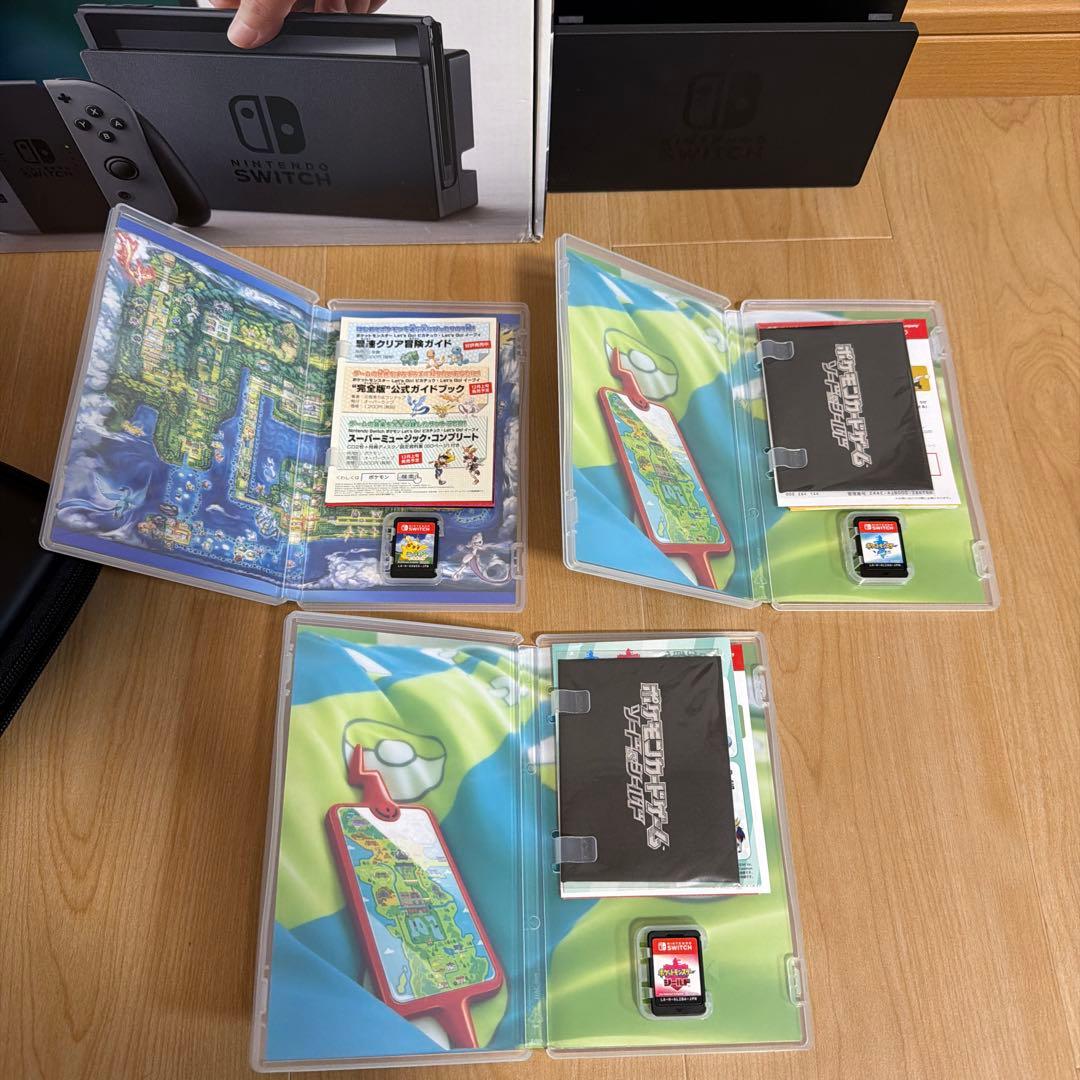 Nintendo Switch 本体 + 本体ケース +ポケモンソフト3本セット