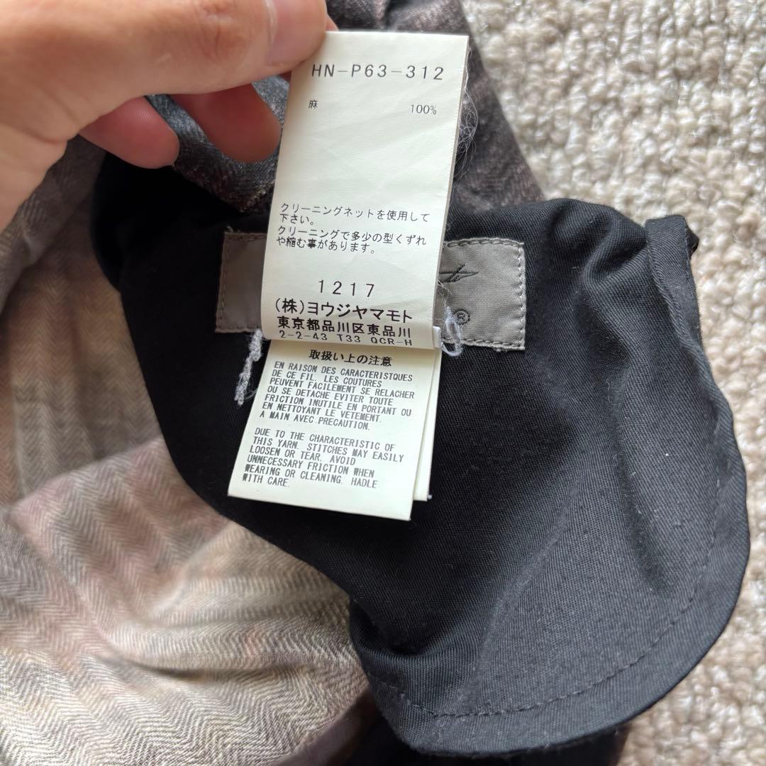 【18AW】 Yohji Yamamoto リネン　ワイドパンツ　archive