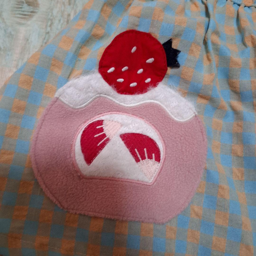 着1 ベイビーチアー　エプロンドレス風チュニックとレギンスセットアップ　80