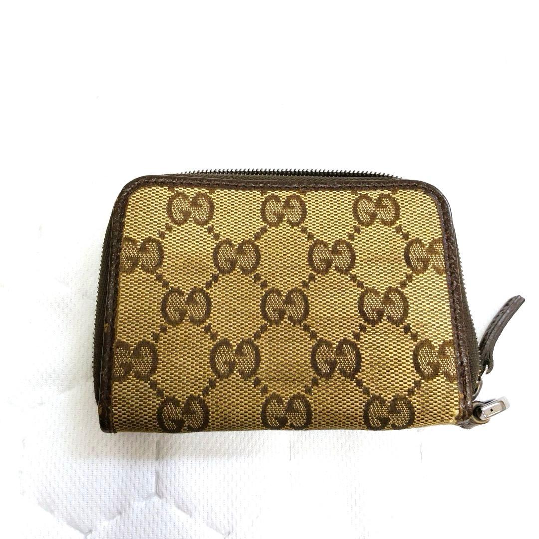 ✨ GUCCI グッチ GGキャンバスラウンドファスナー ケース 定期入れ
