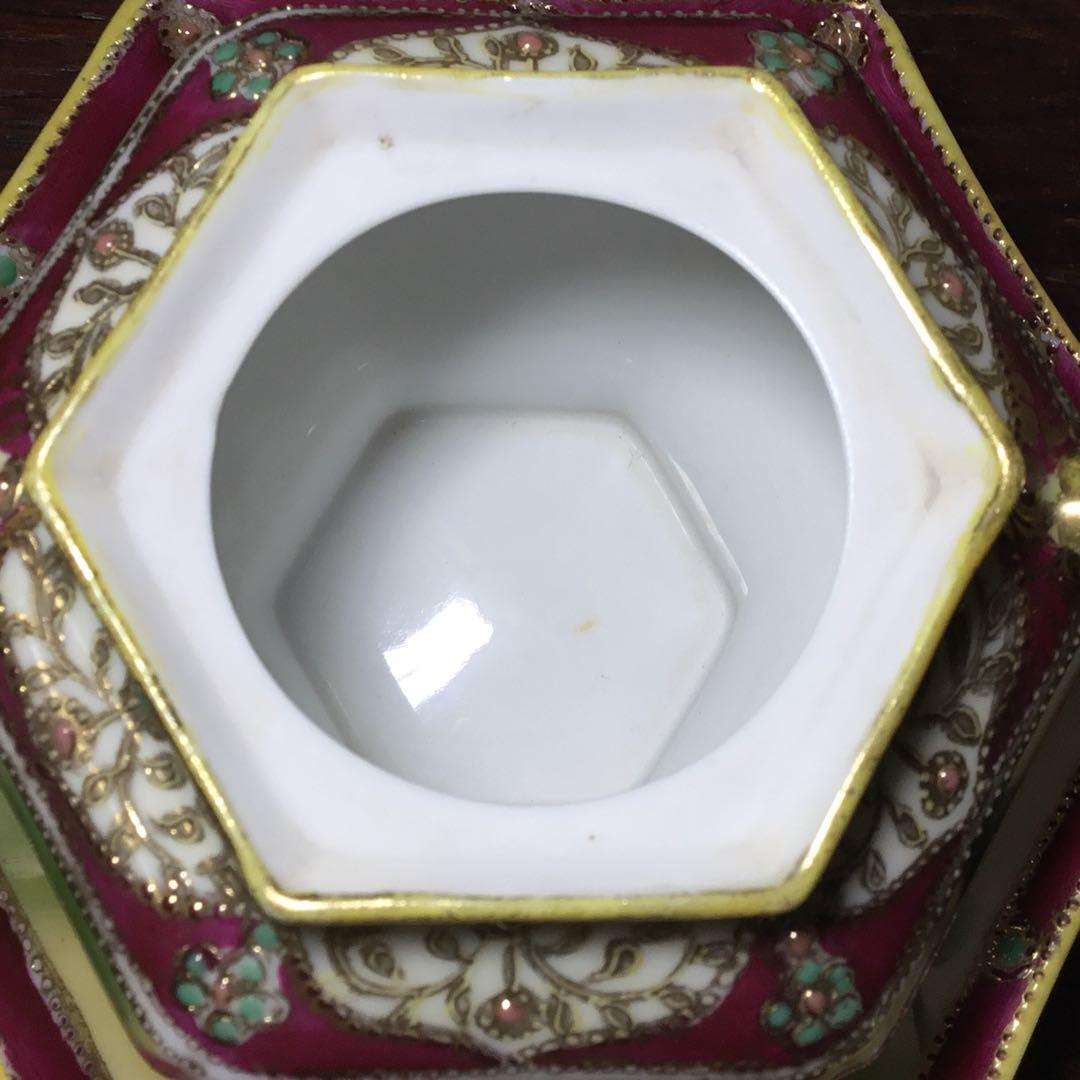 オールドノリタケ◆シュガーポット◆金彩 薔薇