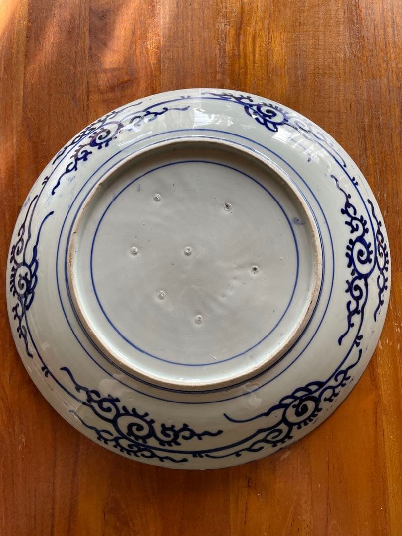 骨董 古伊万里　染付　35cm 大皿