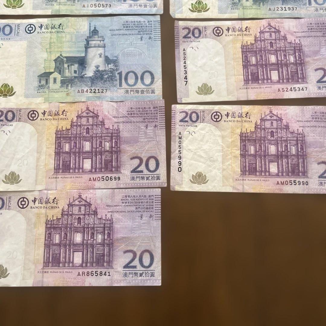 マカオ パタカ 紙幣セット 500 100 20