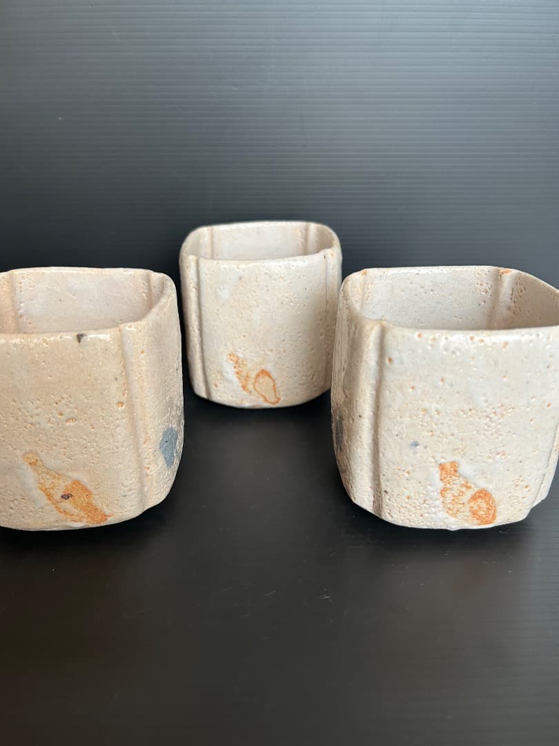 志野 向付 ５客 (豊場惺也 作)