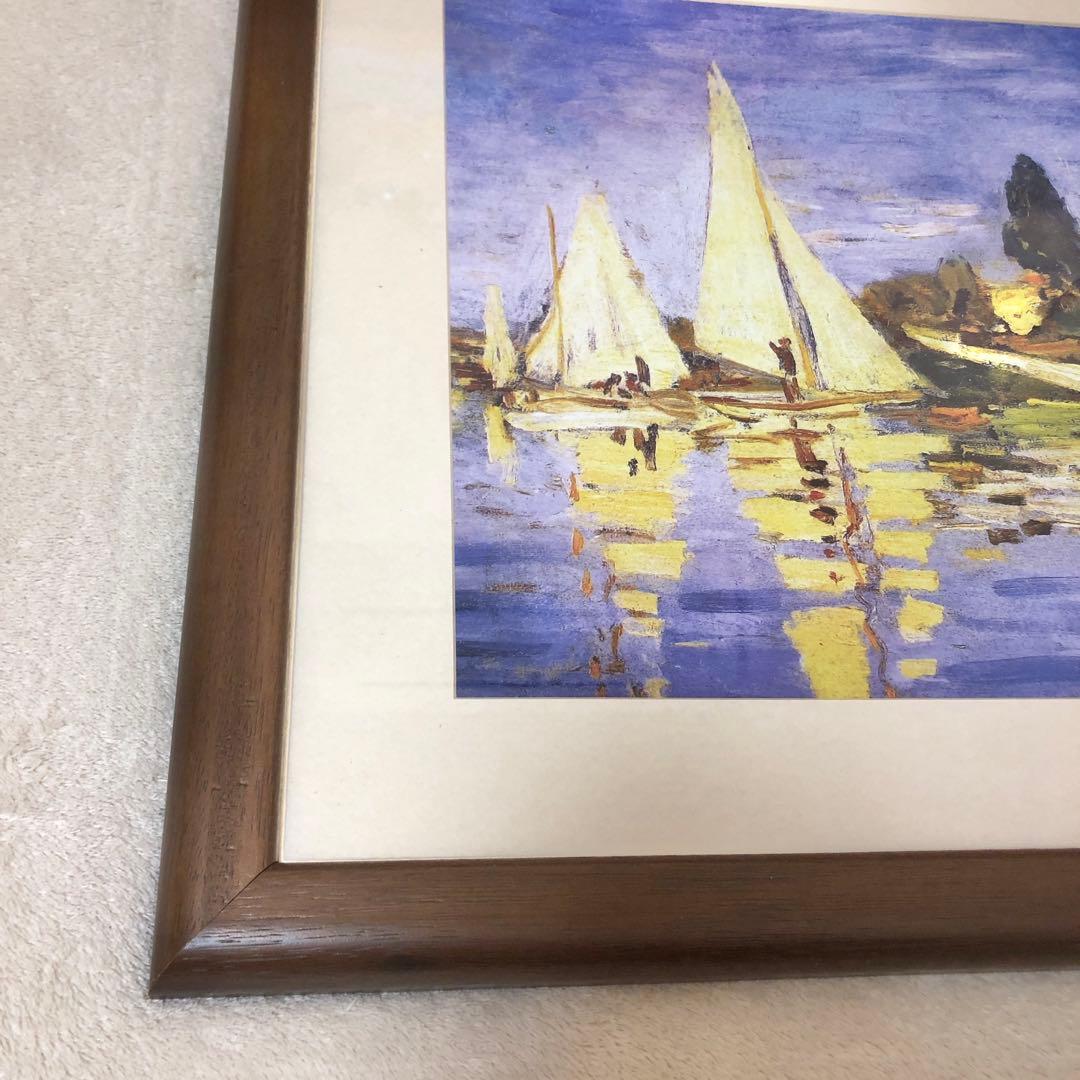 絵画 複製 クロード・モネ アルジャントゥイユのレガッタ 額縁付き インテリア