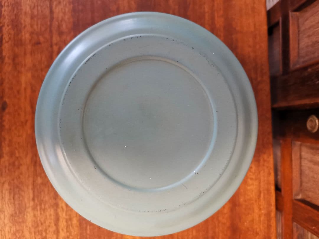 イギリス アンティーク フラワー缶 ホワイト・ブルーｔａｌａ社